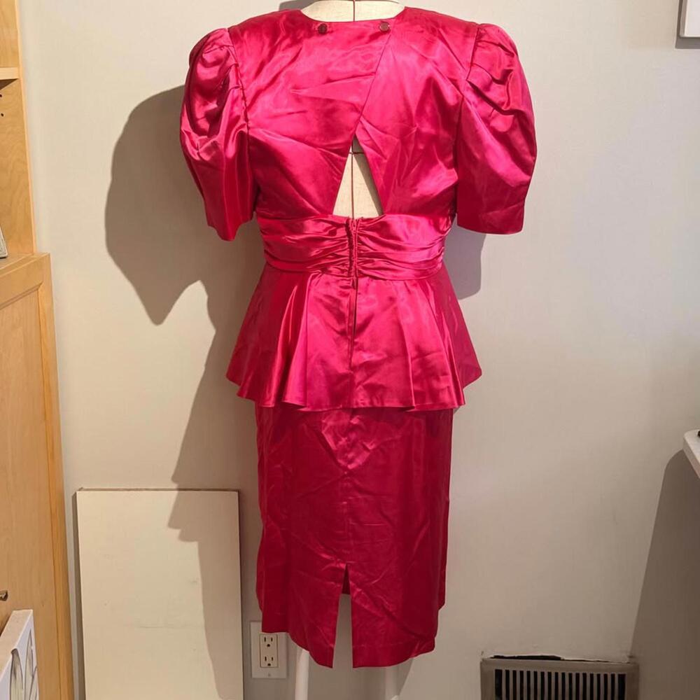 Nu-Mode Vintage Evening Dress 1960's Canada Pink Retro Hollywood Women's 15/16 - Picture 2 of 9